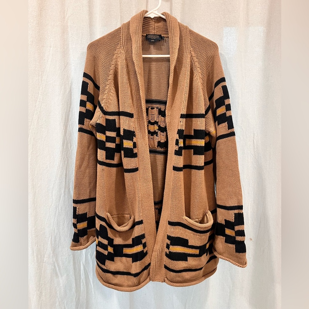 Pendleton Camel Knit Cardigan